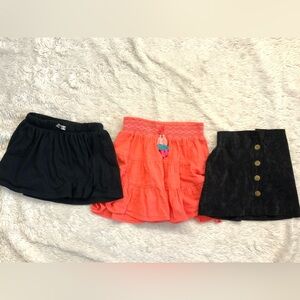 Cat & Jack Black and Coral Skirts size 6